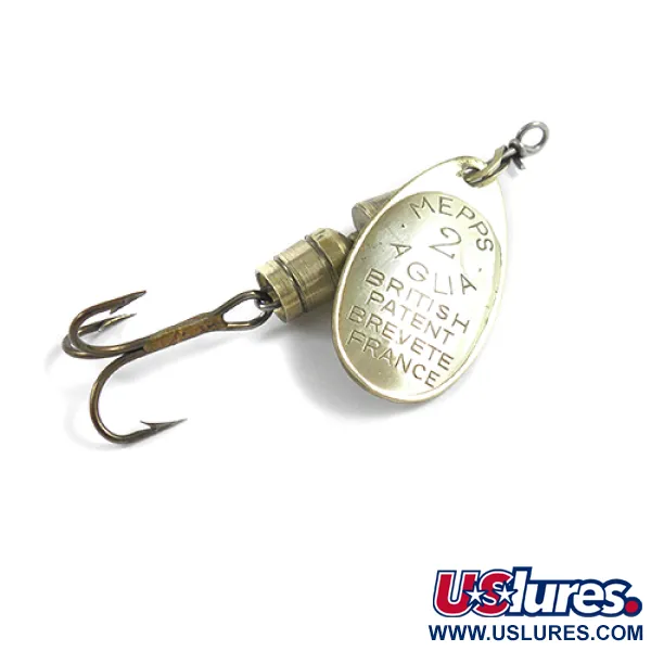 Vintage   Mepps Aglia 2, 3/16oz Brass spinning lure #2414