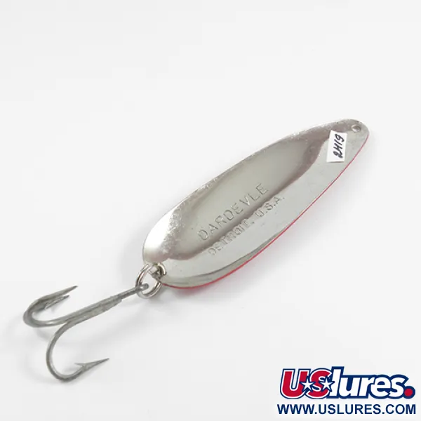 Vintage  Eppinger Dardevle, 1oz Red / White / Nickel fishing spoon #2419