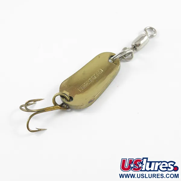 Vintage   Luhr Jensen, 1/4oz White / Green / Brass fishing spoon #2421