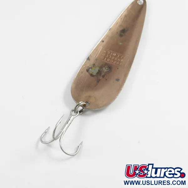 Vintage  Etic Toronto Wobbler, 3/5oz Nickel / Copper fishing spoon #2428