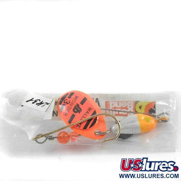  South Bend Walleye Wonder 3, 1/2oz Fluorescent Orange spinning lure #2431