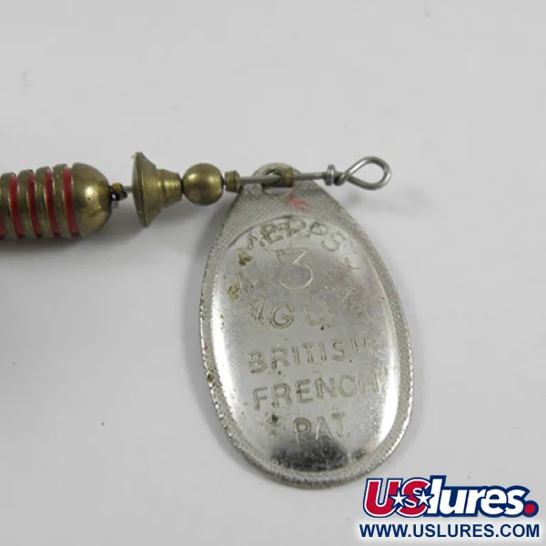 Vintage   Mepps Aglia 3, 1/4oz Silver spinning lure #2432