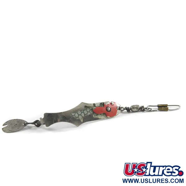 Vintage   Weedless Pflueger Wobbler, 3/64oz Nickel fishing spoon #2435