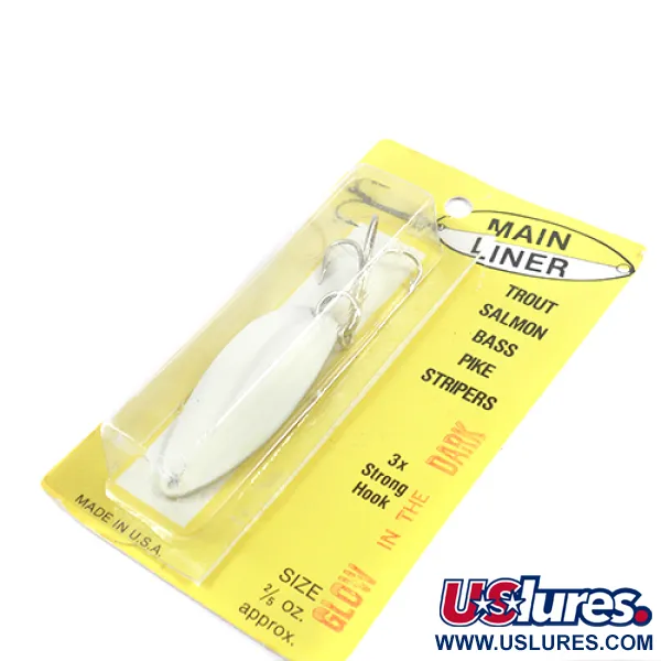  TODDCO Main liner, 2/5oz White / Nickel fishing spoon #2439