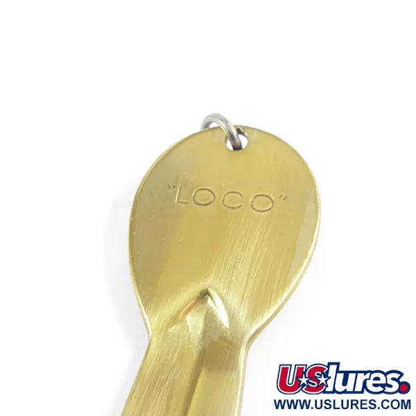 Vintage  Glen Evans Loco 4, 3/4oz Gold fishing spoon #2458