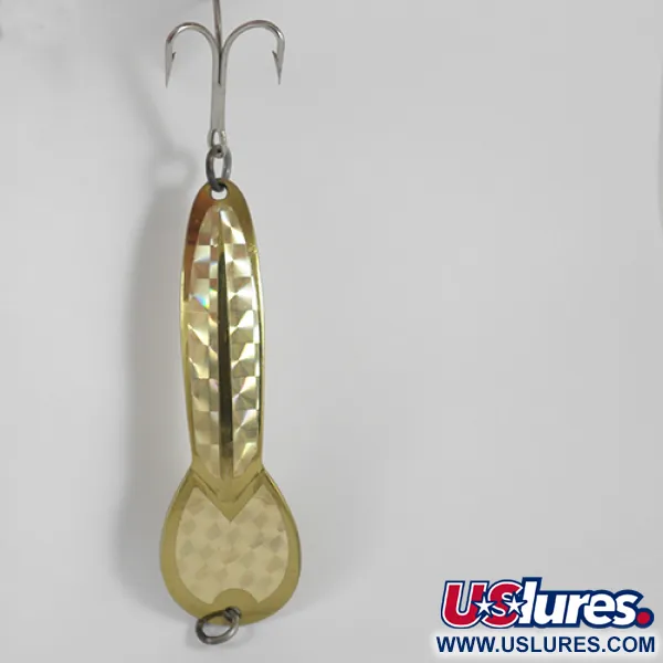 Vintage  Glen Evans Loco 4, 3/4oz Gold fishing spoon #2458