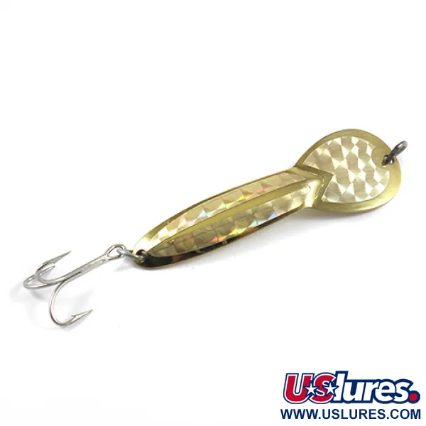 Vintage  Glen Evans Loco 4, 3/4oz Gold fishing spoon #2458