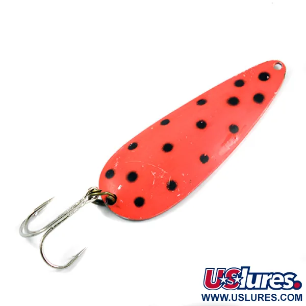 Vintage  Nebco Aqua Spoon, 3/4oz Red / Black / Nickel fishing spoon #2459