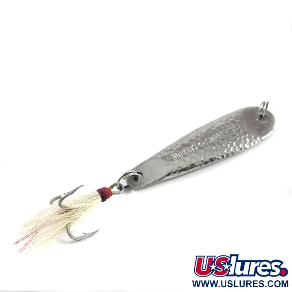 Vintage   Hopkins shorty 75, 3/4oz Hammered Nickel fishing spoon #2462