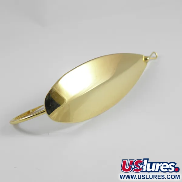 Vintage   Weedless Johnson Silver Minnow, 1oz Gold fishing spoon #2464