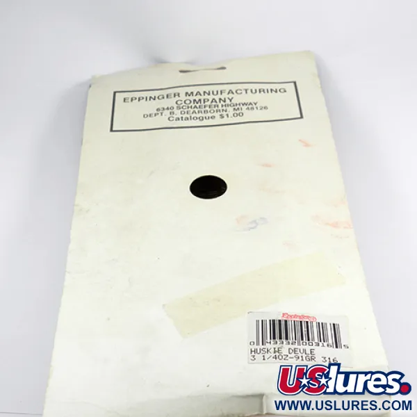  Eppinger Dardevle Huskie Devle, 3 1/4oz Red / Ivory / Nickel fishing spoon #2472