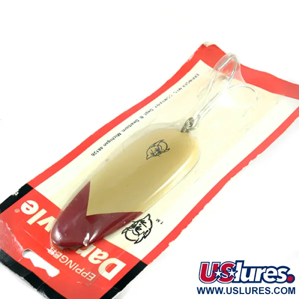  Eppinger Dardevle Huskie Junior, 2oz Red / Ivory / Nickel fishing spoon #2473