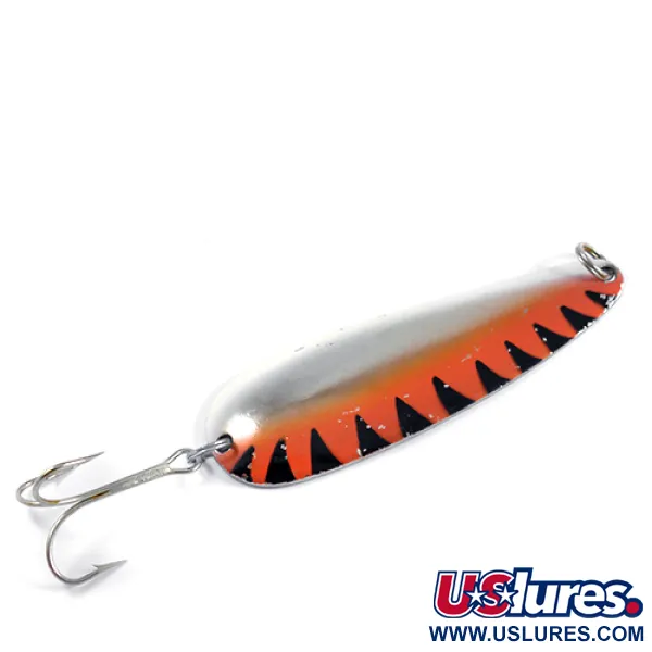 Vintage  Worth Chippewa, 3/4oz Tiger / Nickel fishing spoon #2476