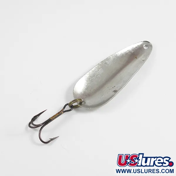 Vintage  Unknown Grande Canadian Whisky, 1/3oz Ivory / Nickel fishing spoon #2479
