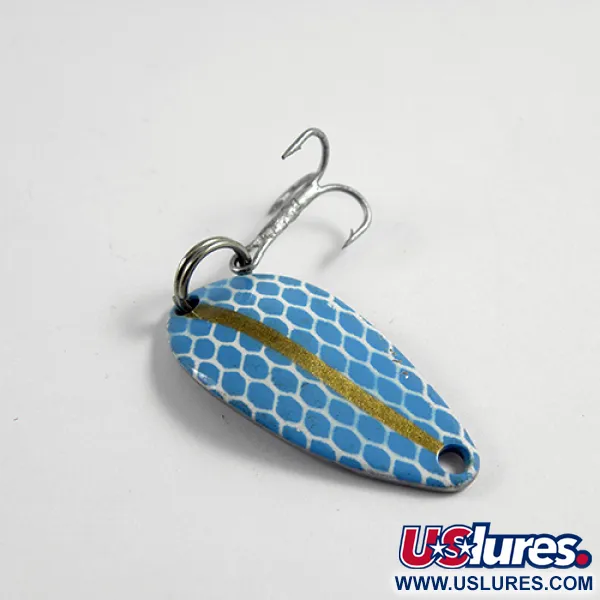 Vintage  Seneca Little Cleo, 3/16oz Light Blue / Nickel fishing spoon #2481