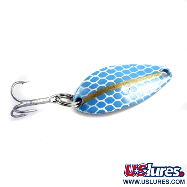 Vintage  Seneca Little Cleo, 3/16oz Light Blue / Nickel fishing spoon #2481