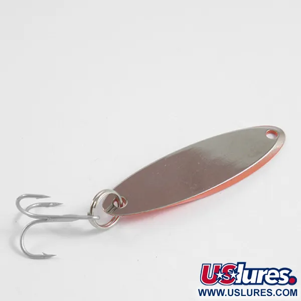 Vintage  Acme Kastmaster , 1/4oz Orange / Nickel fishing spoon #2491
