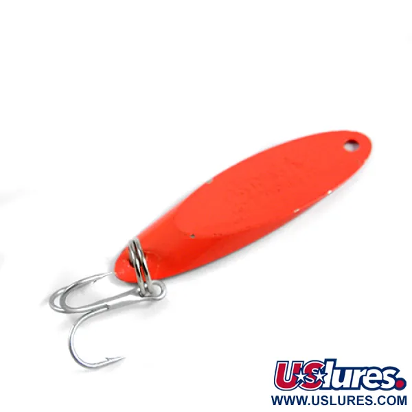 Vintage  Acme Kastmaster , 1/4oz Orange / Nickel fishing spoon #2491