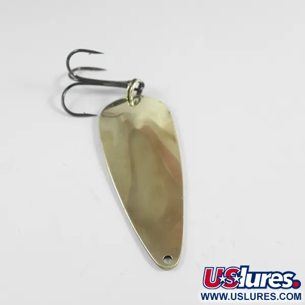 Vintage  Weller GYPSY KING 1, 3/5oz Gold fishing spoon #2504