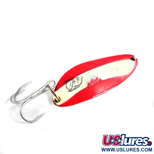 Vintage  Eppinger Dardevle Devle Dog 7600, 1/3oz Red / White / Nickel fishing spoon #2506