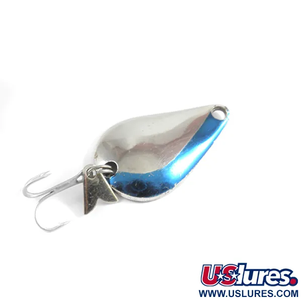 Vintage  Acme K.O. Wobbler, 1/4oz Nickel / Blue fishing spoon #2508