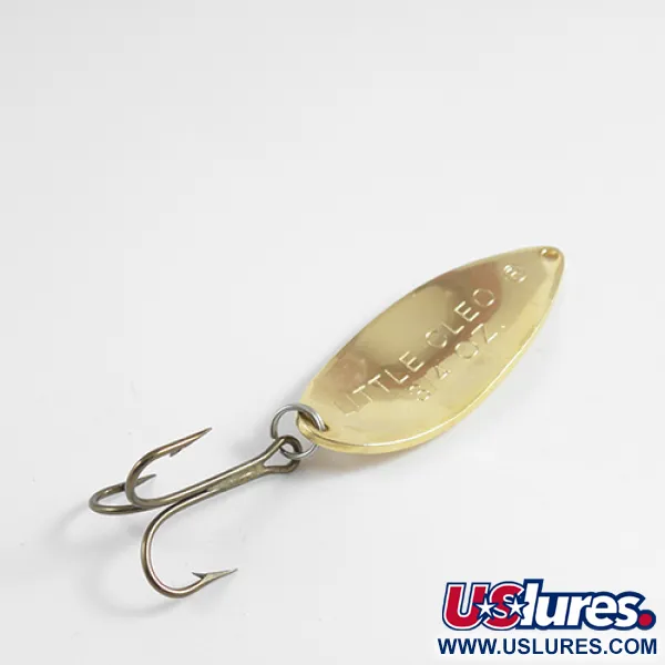 Vintage  Acme Little Cleo, 3/4oz Gold fishing spoon #2510