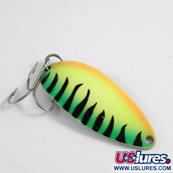 Vintage  Acme Little Cleo, 2/5oz Fire Tiger / Nickel fishing spoon #2513