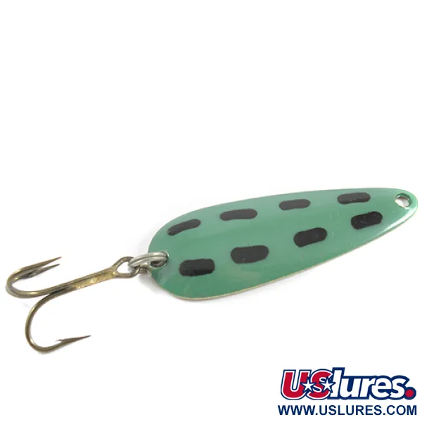   Len Thompson #2, 1oz Green / Black / Brass fishing spoon #2517