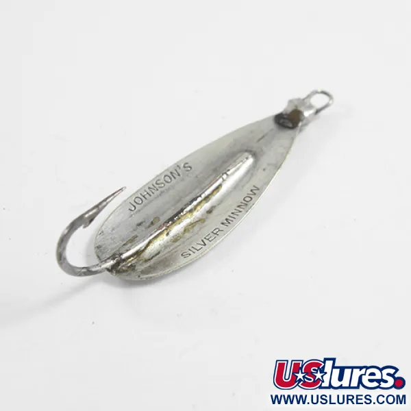 Vintage   Weedless Johnson Silver Minnow, 3/64oz Silver (Silver plated) fishing spoon #2523