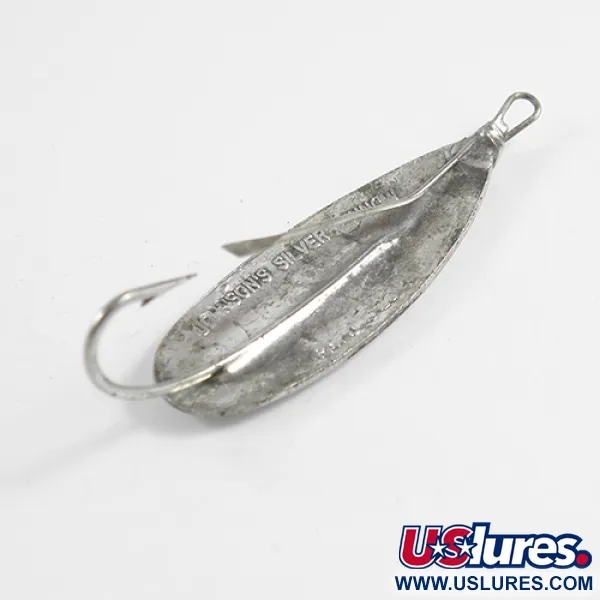Vintage   Weedless Johnson Silver Minnow, 3/16oz Silver fishing spoon #2526