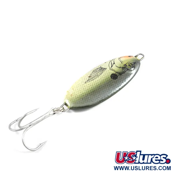 Vintage   Bomber Slab Spoon, 1 1/4oz Perch fishing spoon #2528