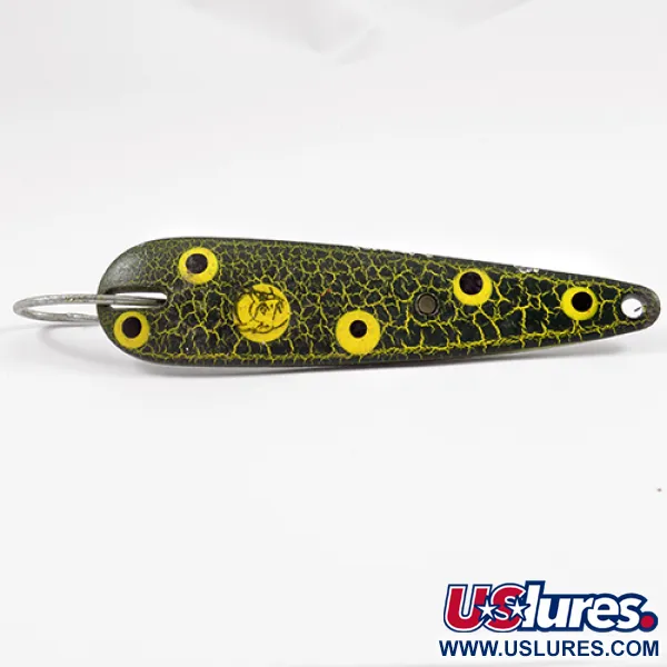 Vintage  Eppinger Weedless​ Dardevle Seadevle Imp, 1oz Frog (Yellow / Green / Nickel) fishing spoon #2534
