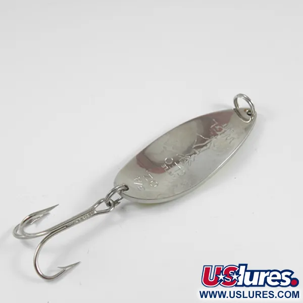 Vintage  Seneca Little Cleo (Hula Girl), 3/4oz Yellow / Orange / Green / Nickel fishing spoon #2541