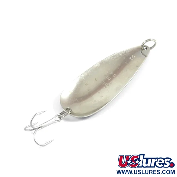 Vintage  Worth Chippewa, 1/2oz Nickel / Blue fishing spoon #2547