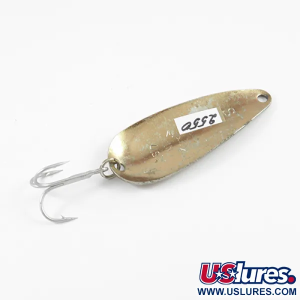 Vintage  Worth Chippewa, 1/3oz Hammered Bronze (Brass) fishing spoon #2550