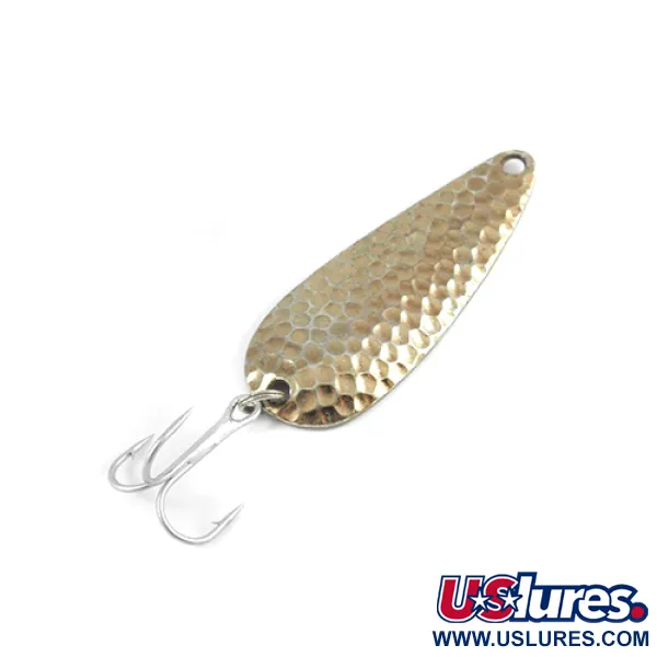 Vintage  Worth Chippewa, 1/3oz Hammered Bronze (Brass) fishing spoon #2550