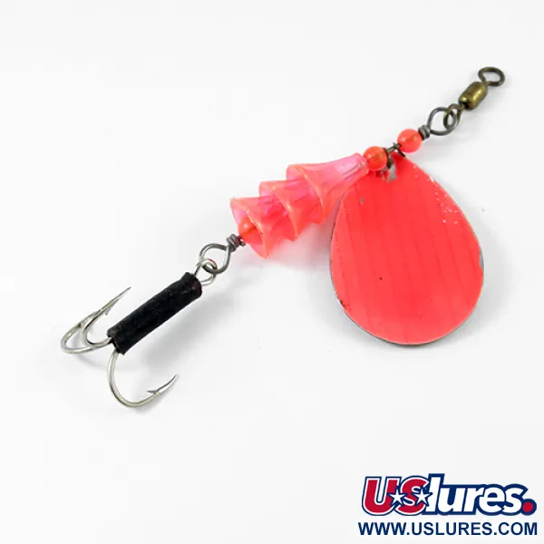 Vintage   Lucky Strike Coffe Spoon, 1/4oz Nickel / Bronze (Brass) / Red spinning lure #2590