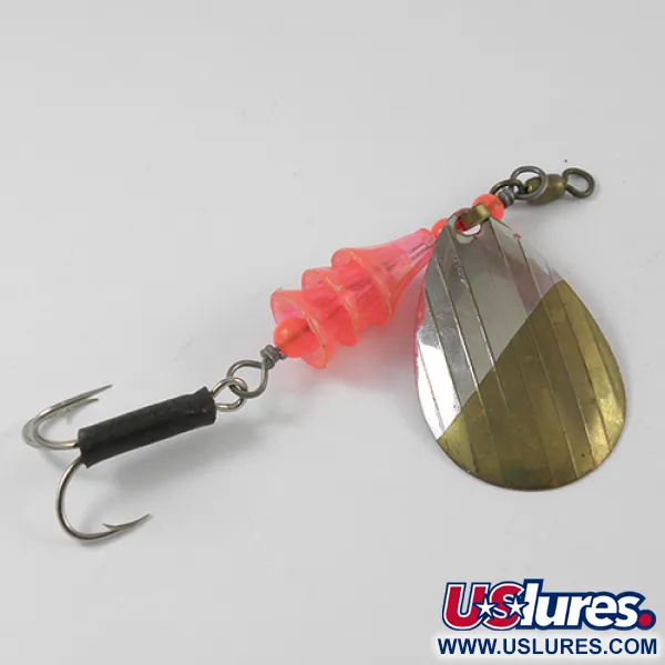 Vintage   Lucky Strike Coffe Spoon, 1/4oz Nickel / Bronze (Brass) / Red spinning lure #2590