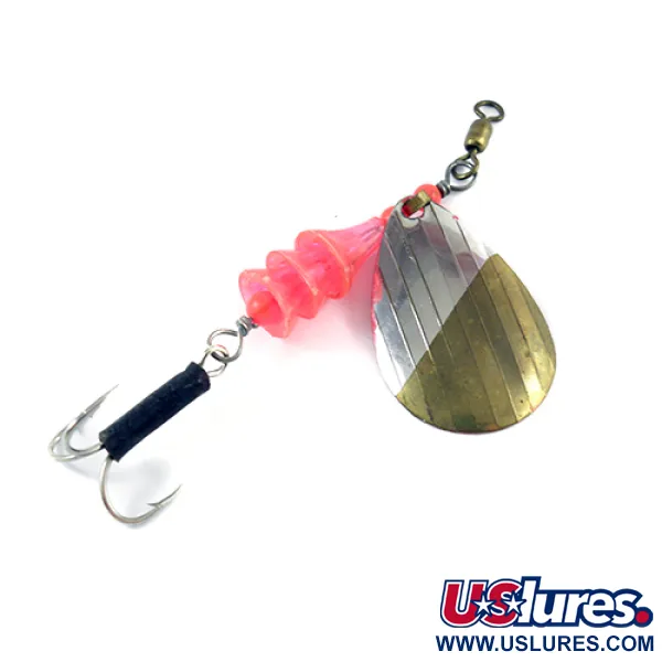 Vintage   Lucky Strike Coffe Spoon, 1/4oz Nickel / Bronze (Brass) / Red spinning lure #2590