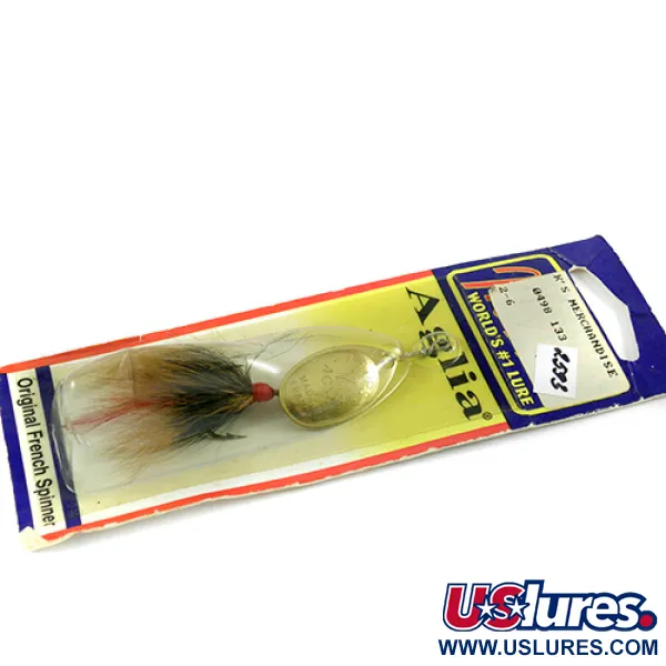   Mepps Aglia 2 dressed squirrel tail, 3/16oz Brass spinning lure #2593