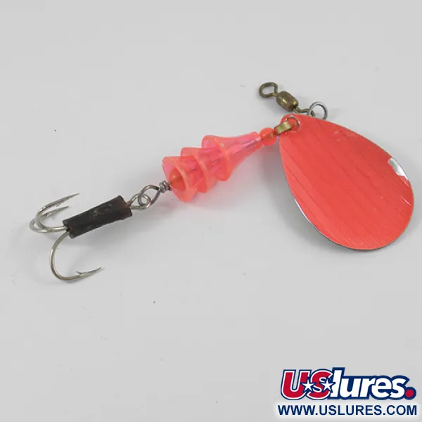 Vintage   Lucky Strike Coffe Spoon, 1/4oz Nickel / Bronze (Brass) / Red spinning lure #2595