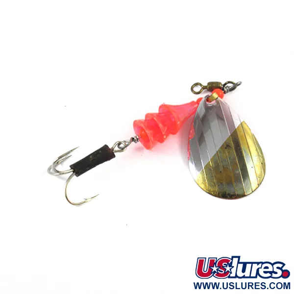 Vintage   Lucky Strike Coffe Spoon, 1/4oz Nickel / Bronze (Brass) / Red spinning lure #2595