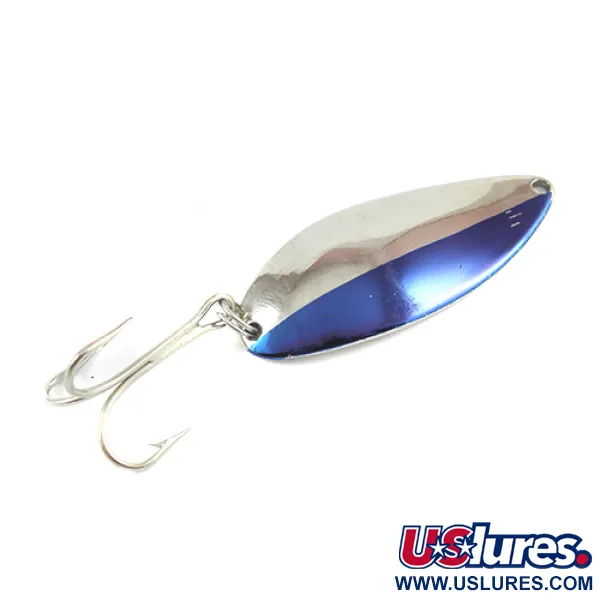 Vintage  Seneca Little Cleo (Hula Girl), 3/4oz Nickel / Blue fishing spoon #2598
