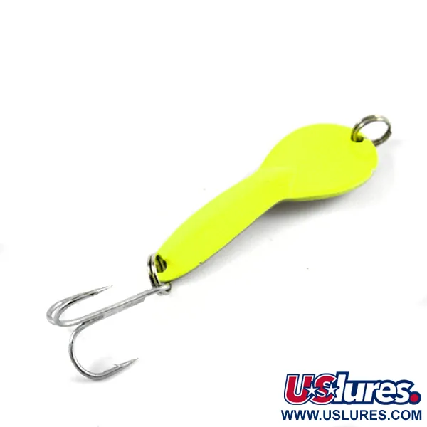 Vintage  Acme Dazzler #2, 1/4oz Yellow / Nickel fishing spoon #2600