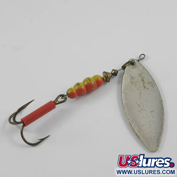 Vintage   Mepps Aglia Long 4, 3/5oz Nickel spinning lure #2606