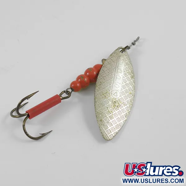 Vintage   Mepps Aglia Long 4, 3/5oz Nickel spinning lure #2606