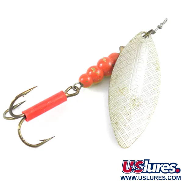 Vintage   Mepps Aglia Long 4, 3/5oz Nickel spinning lure #2606