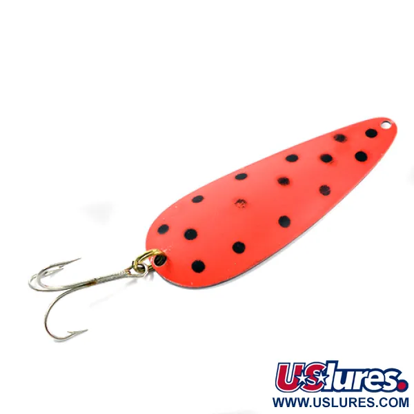 Vintage   Nebco FlashBait 66, 3/4oz Red / Black / Nickel fishing spoon #2638