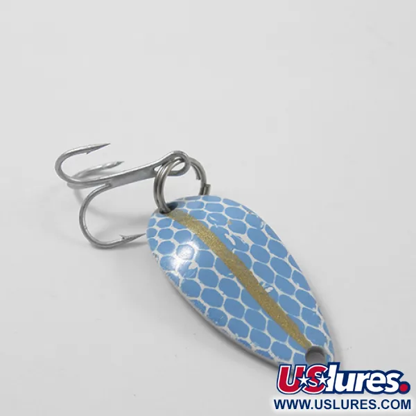 Vintage  Seneca Little Cleo, 3/16oz Light Blue / Nickel fishing spoon #2642