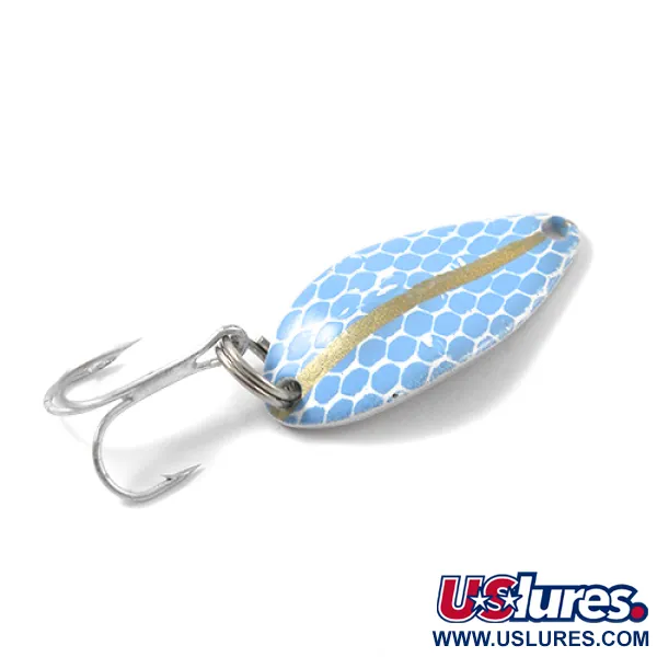 Vintage  Seneca Little Cleo, 3/16oz Light Blue / Nickel fishing spoon #2642
